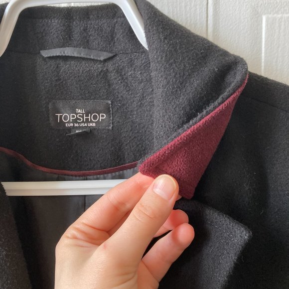 Topshop black coat - Picture 5 of 12